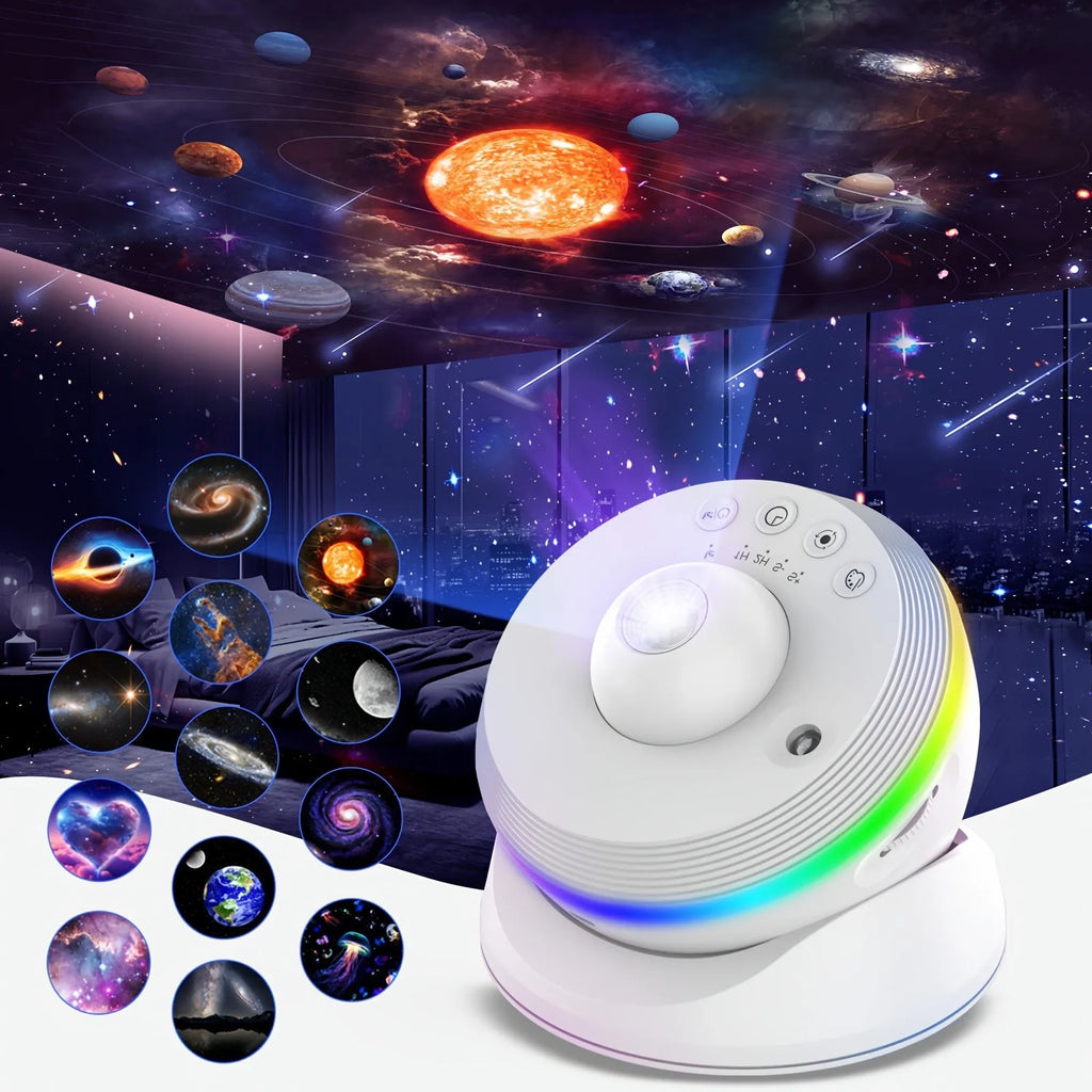 Aurora Star and Galxy Projector (White)