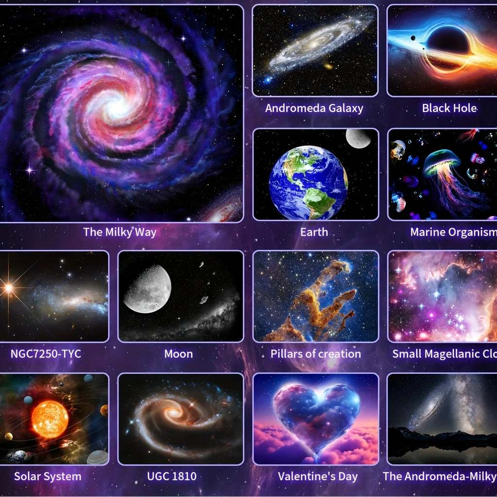 Aurora Star and Galxy Projector (Black)